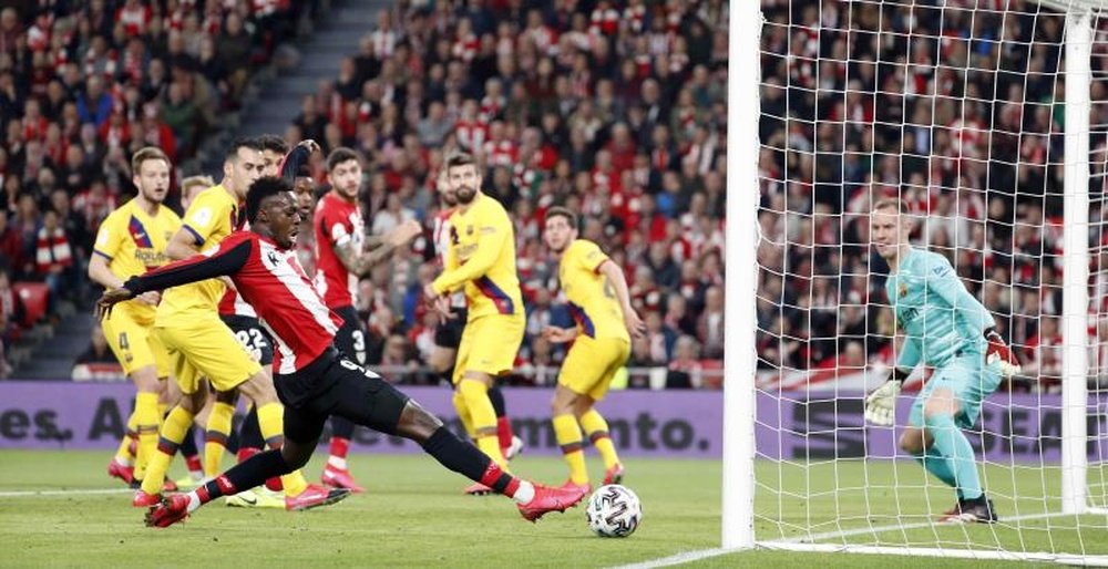 Barça, a vítima favorita de Iñaki Williams. EFE/Luis Tejido