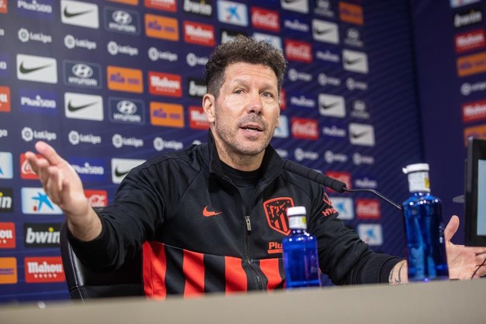 Simeone falou sobre críticas de Klopp ao futebol de seu time. EFE/Rodrigo Jiménez