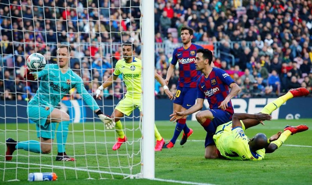 Le record de Getafe au Camp Nou. EFE