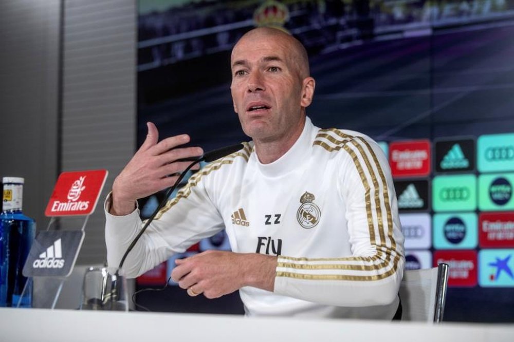 Zinedine Zidane spoke to the press ahead of Real Madrid's Levante clash. EFE