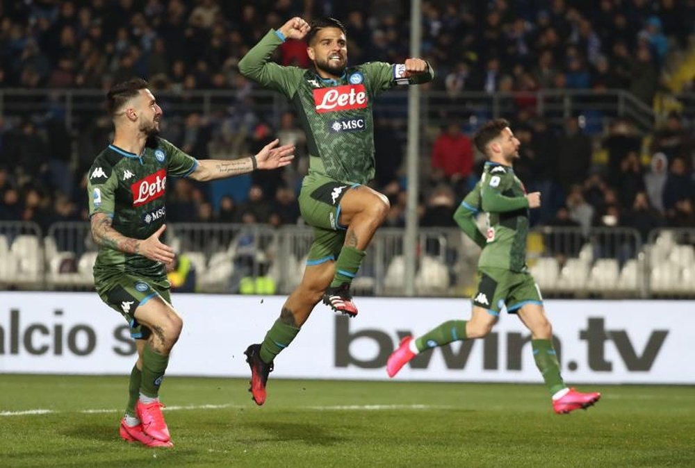Brescia-Napoli 1-2: Insigne e Fabian Ruiz ribaltano le Rondinelle. EFE