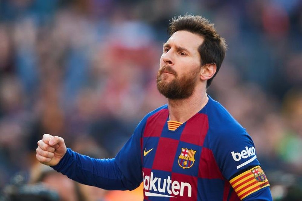 Messi faz quatro gols e coloca o Barça na liderança. EFE/Alejandro García