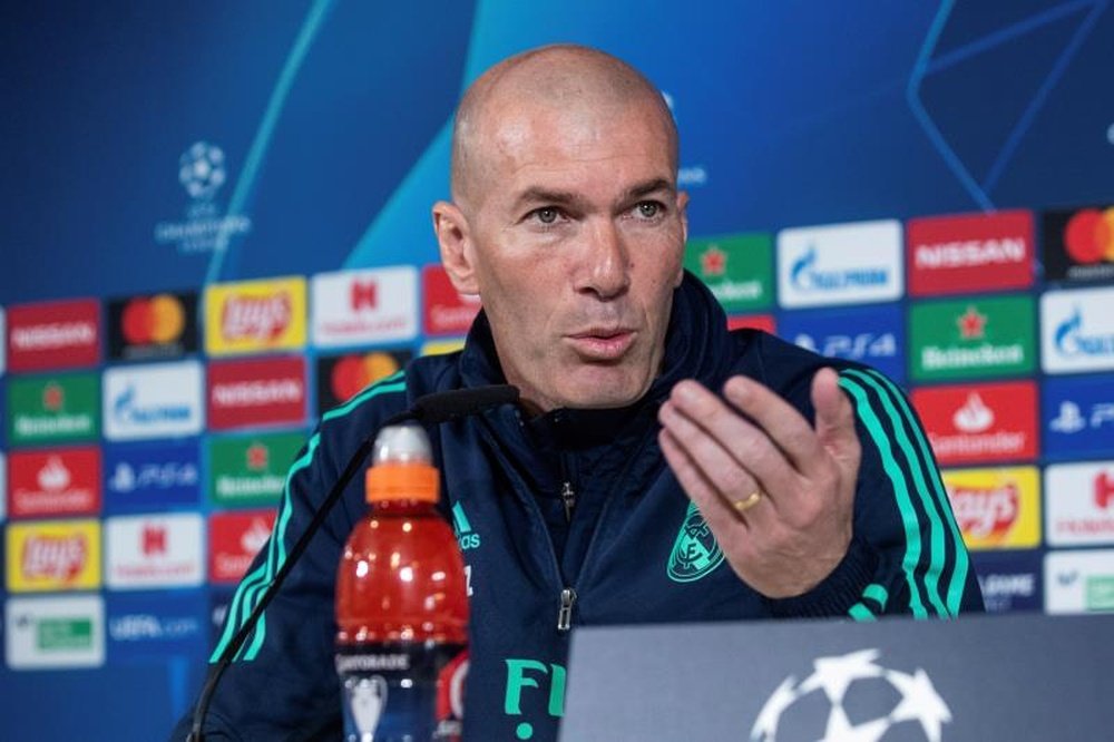 Conférence de presse d'avant match de Zidane. EFE