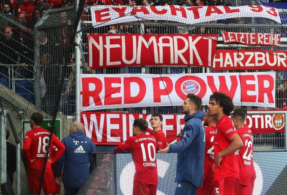 Tensión en el Hoffenheim-Bayern. EFE