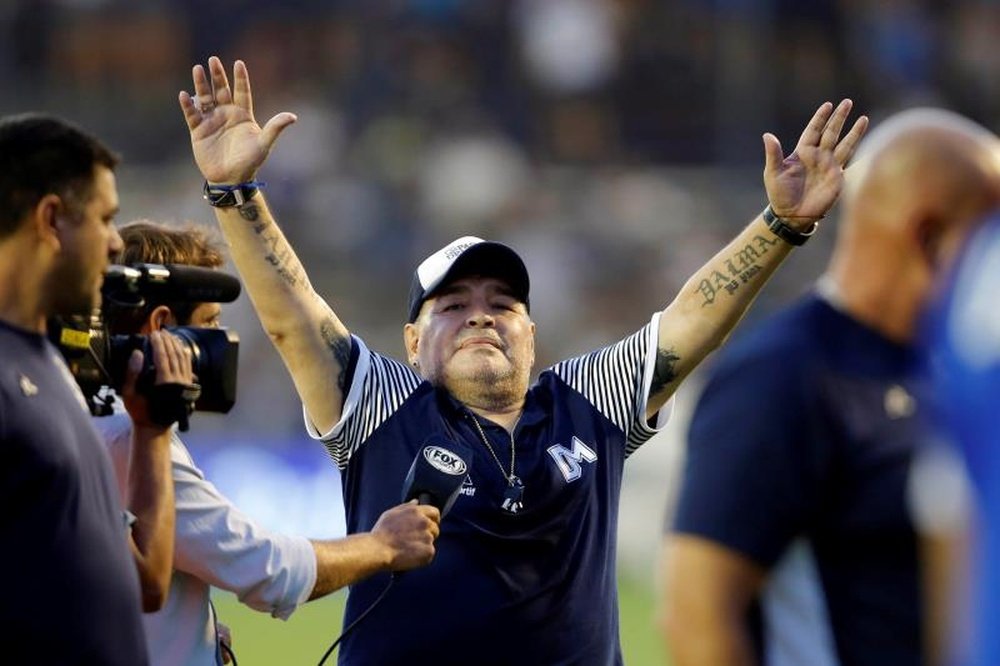 Uma noite de muita emoção para Maradona. EFE