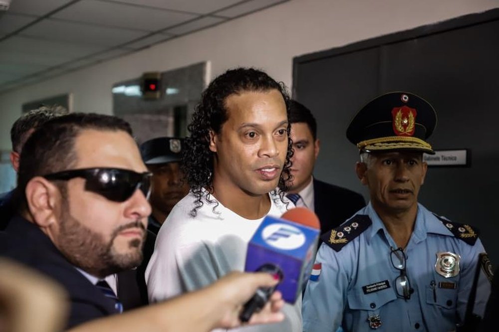 Ronaldinho foi detido novamente no Paraguai. EFE/Nathalia Aguilar