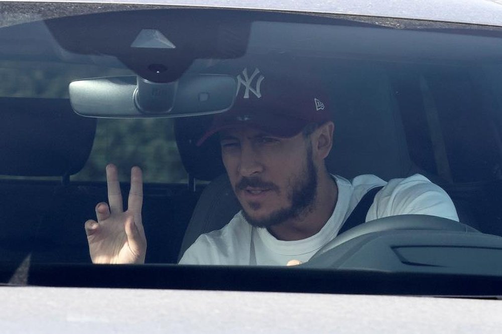 Eden Hazard se reapresentou nas instalações do Real Madrid. EFE/ Chema Moya