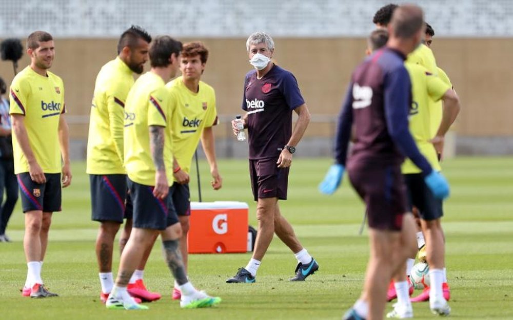 Retour à l'entraînement collectif ce lundi en Espagne. EFE