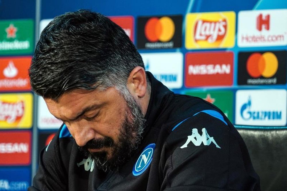 Gattuso, decepcionado com sua equipe. EFE/EPA/CESARE ABBATE