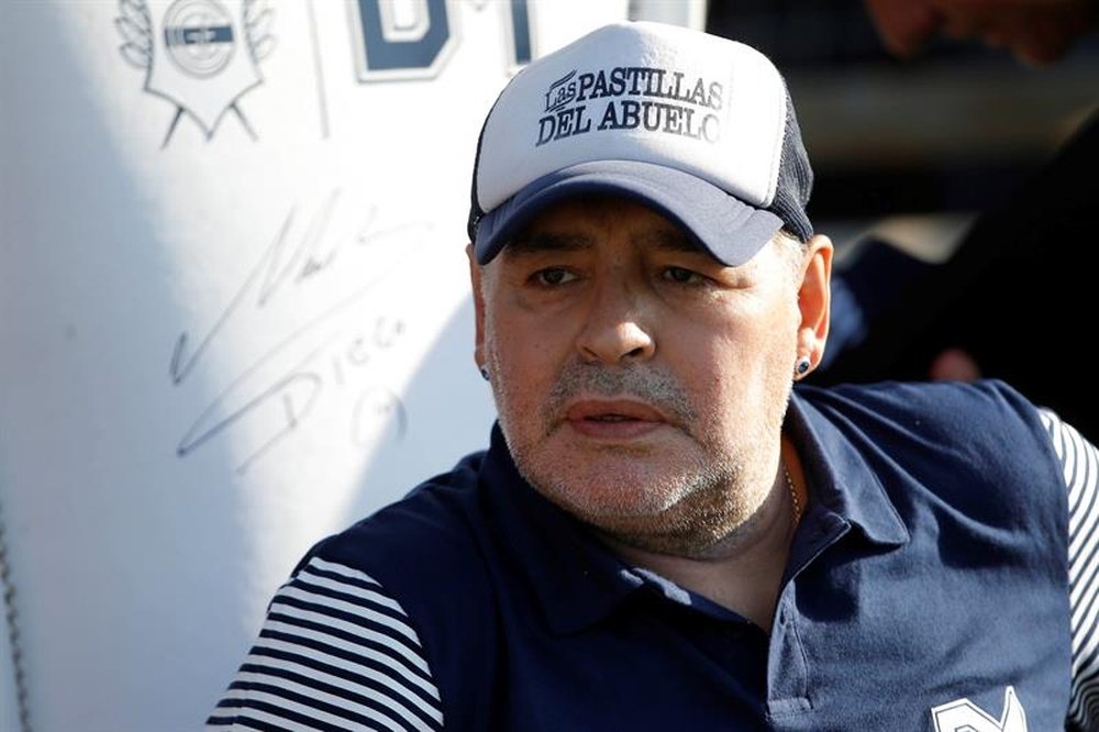 Maradona continuará no Gimnasia. EFE/ Demian Alday Estévez