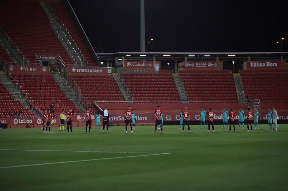 El Mallorca acogerá a 4.086 espectadores en los últimos partidos en Son Moix. EFE/JuanJo Martín