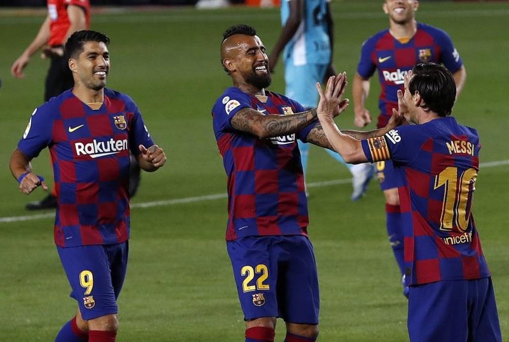 Vidal e Suárez, fora da lista para o Gamper. EFE