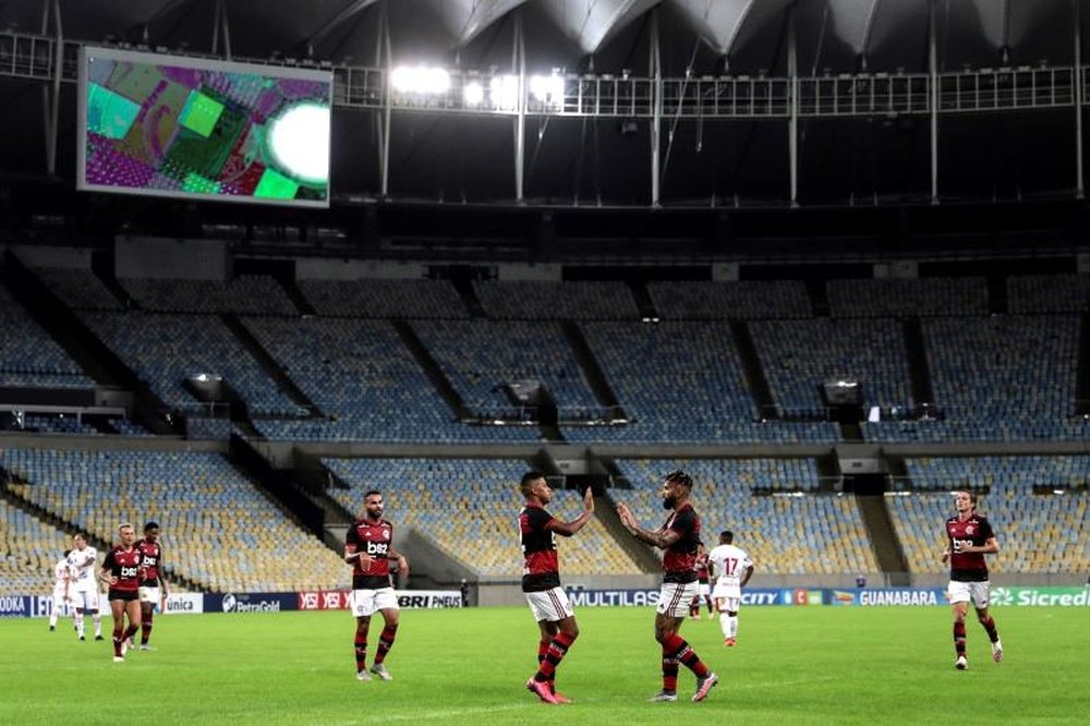 Flamengo e Volta Redonda disputam uma vaga para a final da Taça Rio. EFE/Antonio Lacerda