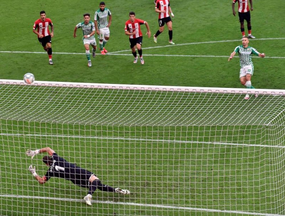 Unai Simon was Athletic Bilbao's hero in the Copa del Rey quarters. AFP