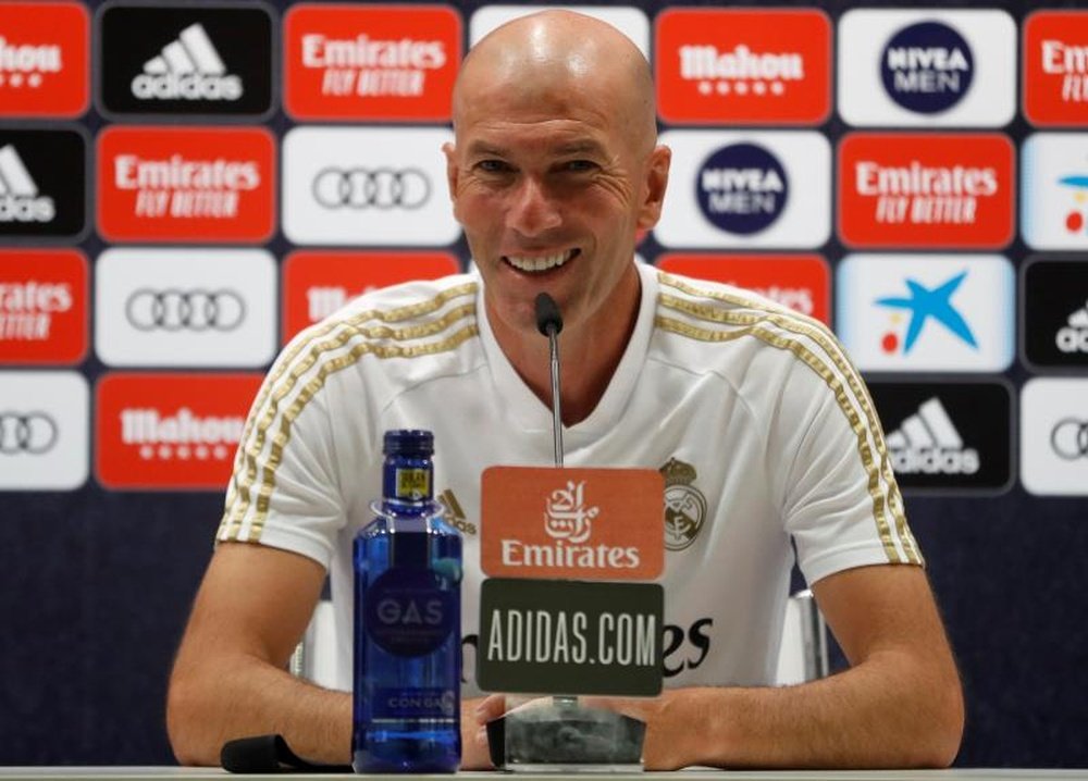 Zinedine Zidane spoke to the press ahead of the Getafe clash. EFE
