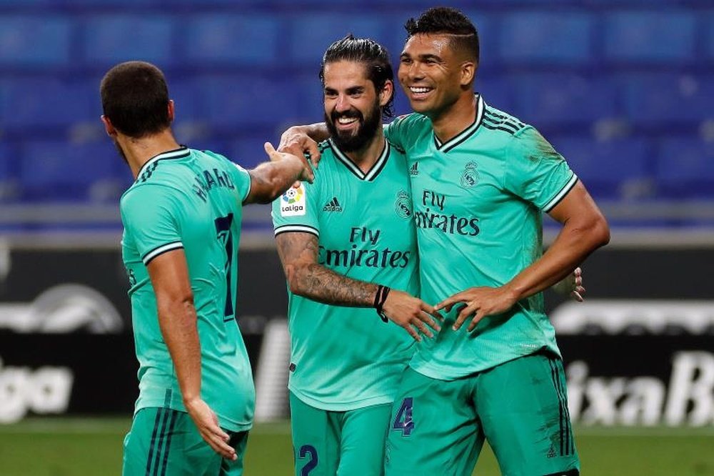 Com ótima atuação, Casemiro marcou o gol do Real Madrid. EFE/Alberto Estévez