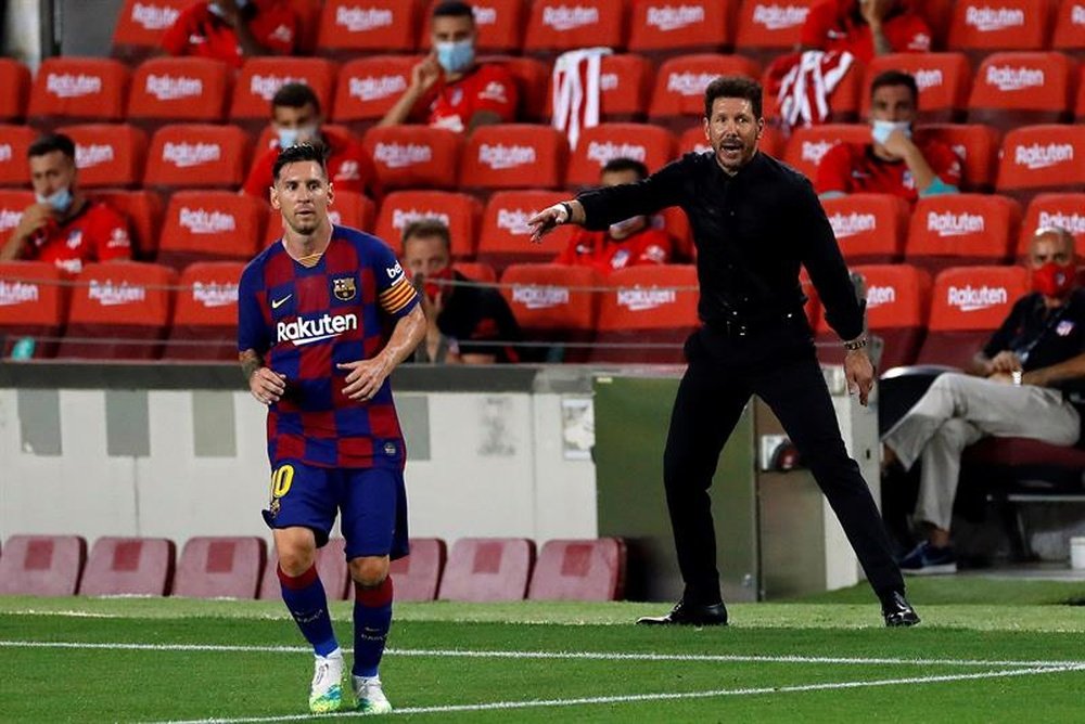 Simeone à nouveau face à son pire cauchemar : Leo Messi. EFE
