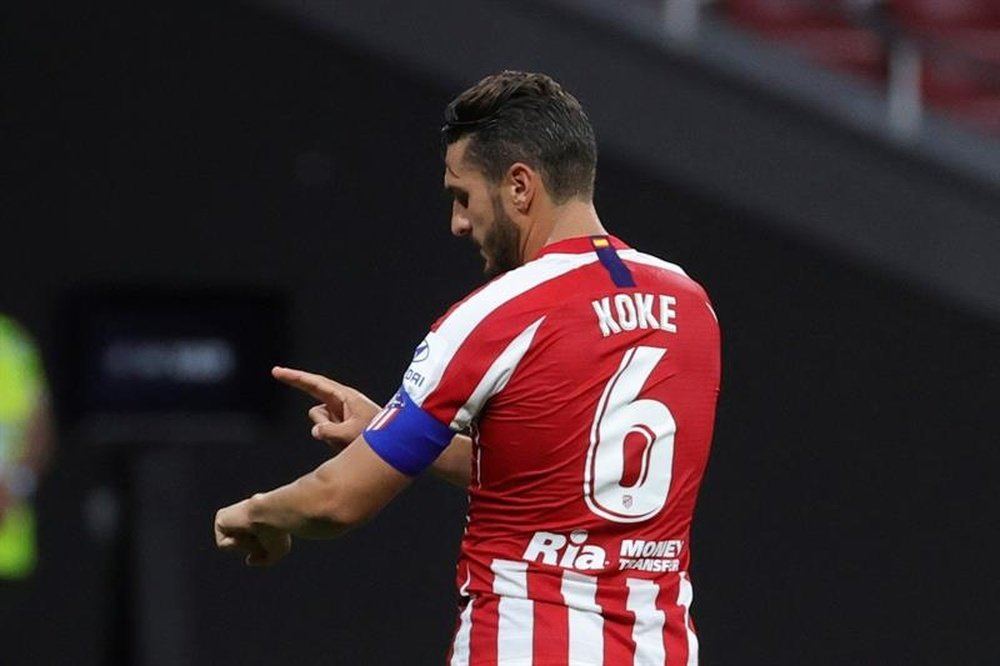 Koke falou depois do sorteio da Champions. EFE/JuanJo Martín