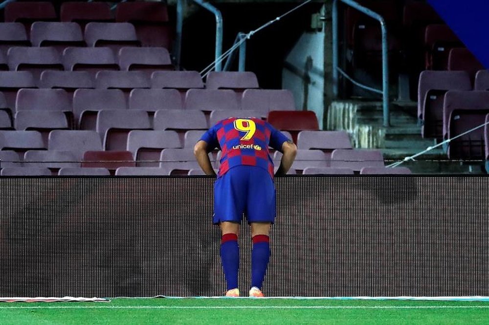 Luis Suárez marcó el único gol del Barça. EFE