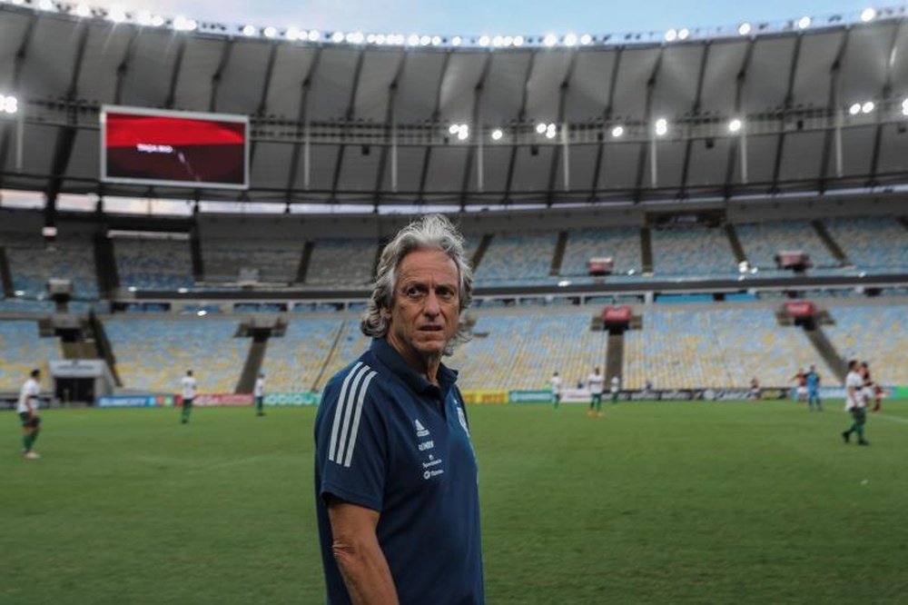 Os números de Jorge Jesus no Flamengo. EFE/ Antonio Lacerda