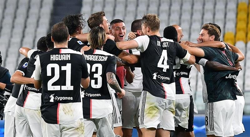 La Juve se proclamó campeón de la Serie A 2019-20. EFE/EPA