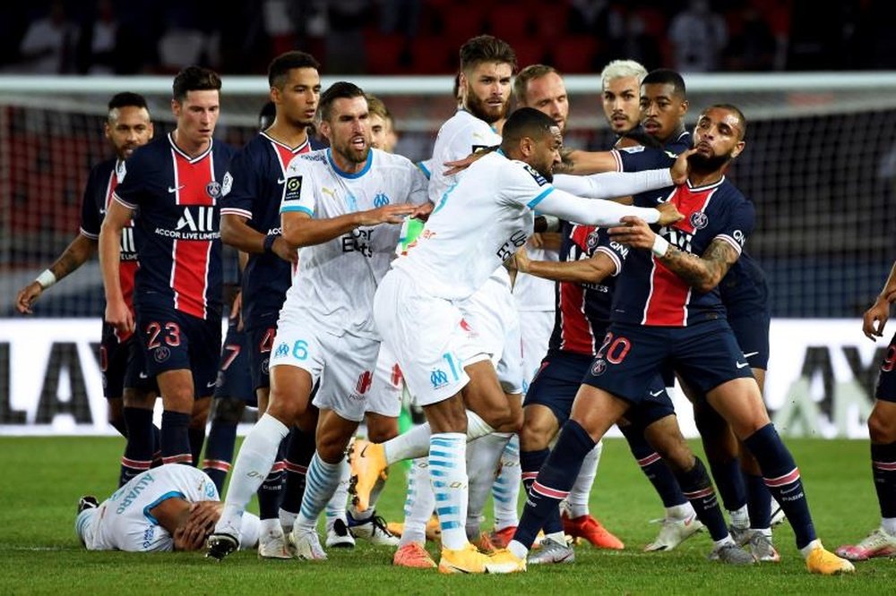 Olympique de Marseille vence o clássico contra o PSG. Captura/Vamos