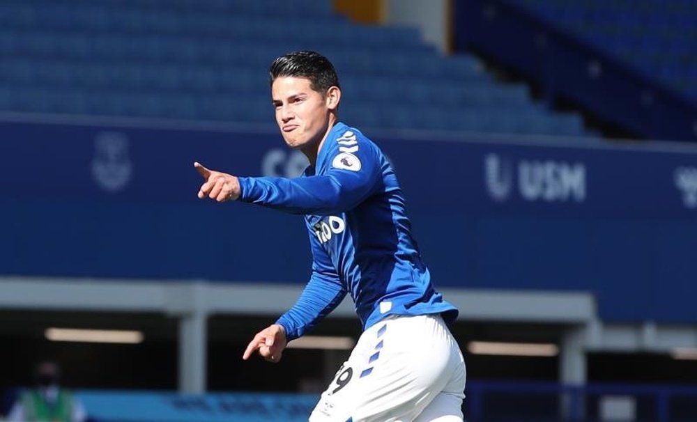 James se salió en la segunda victoria del Everton en la Premier. EFE/EPA/Nick Potts
