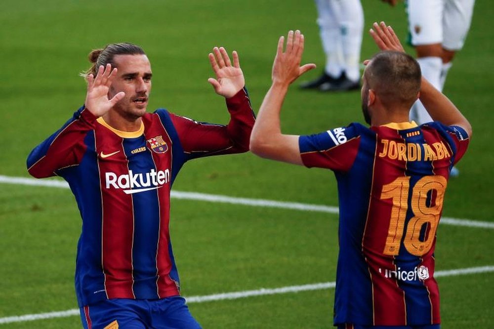 Aniversário triplo no Barça: Griezmann, Jordi Alba e Koeman. EFE
