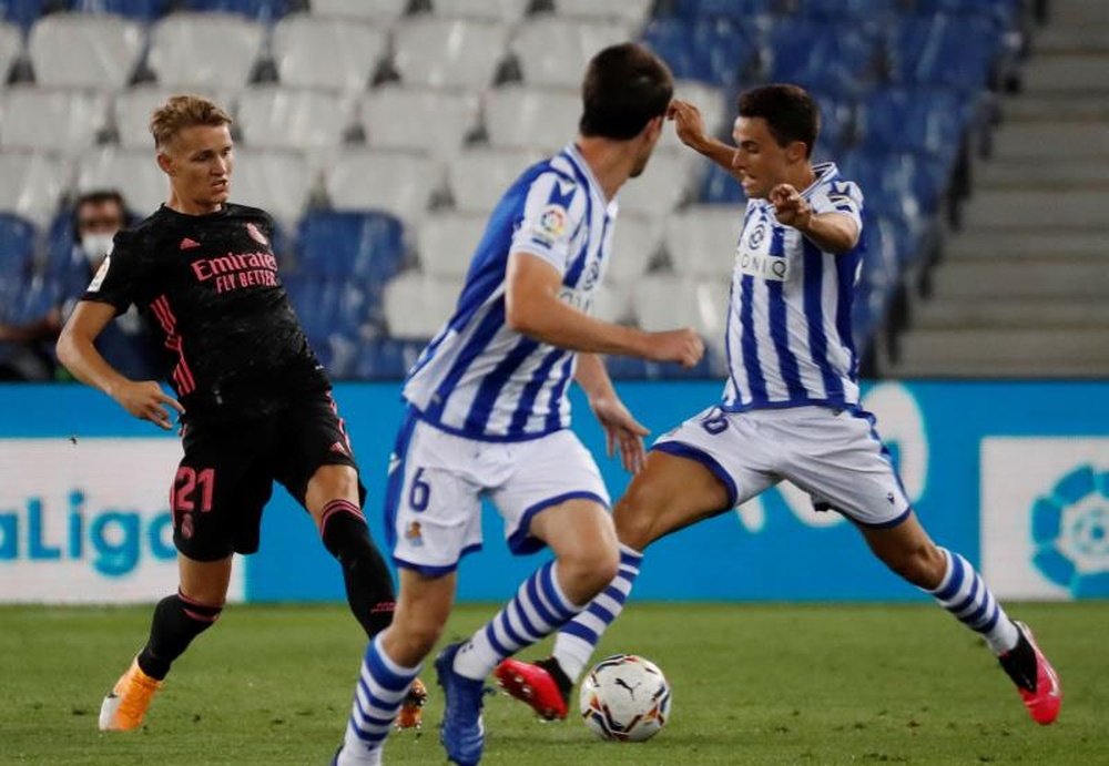 Madrid y Real Sociedad siguen negociando por Odegaard. EFE