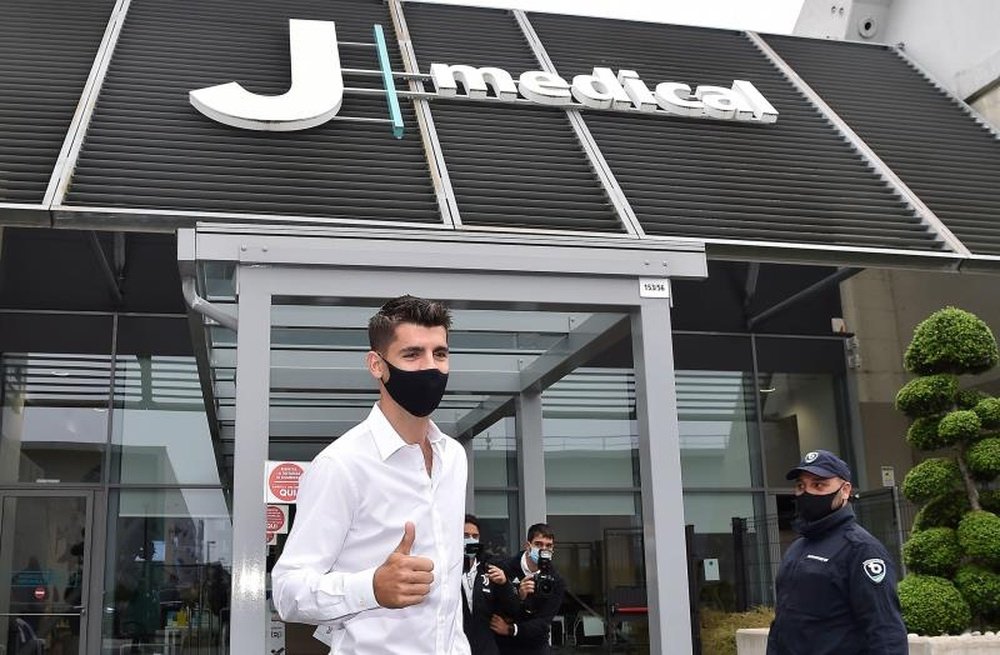 Morata arrives at juve's medical centre. EFE/Alessandro Di Marco
