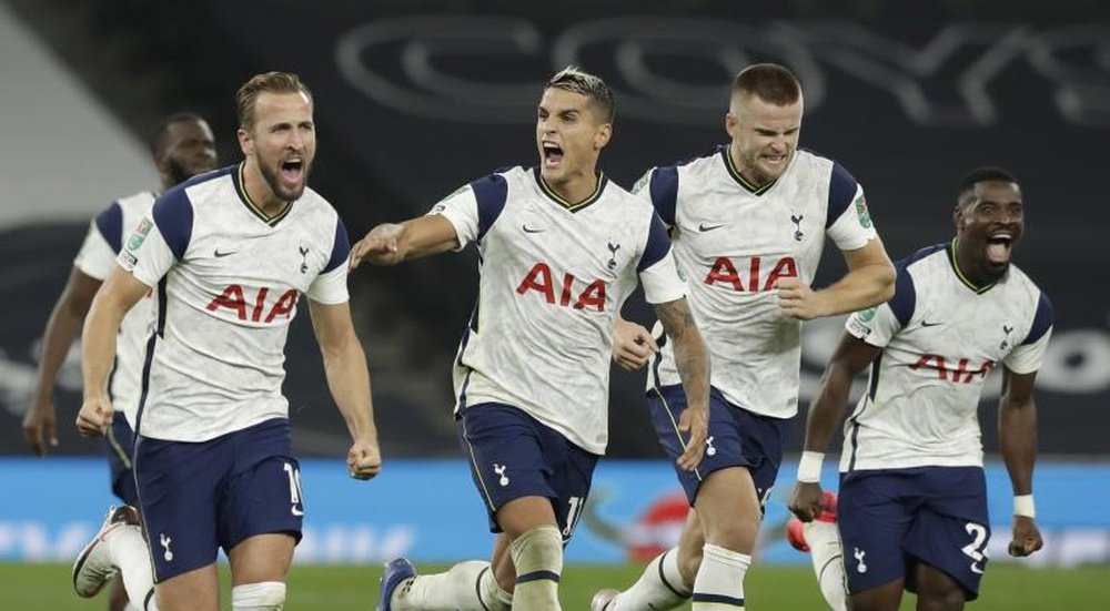 Tottenham avançou para as quartas de final da Copa da Liga Inglesa. EFE/EPA/Matt Dunham
