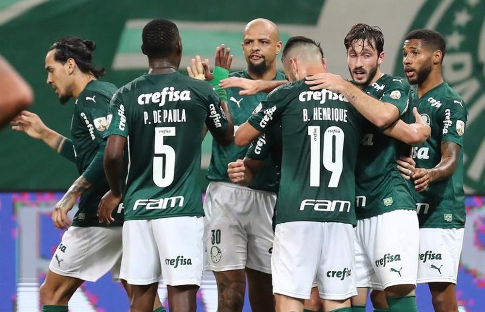 Wesley ‘encarou’ Rony e assumiu função de Dudu no Palmeiras. EFE/Sebastiao Moreira