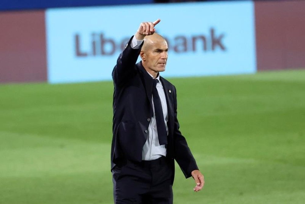 Zidane exalta Courtois após vitória sobre o Valladolid. AFP