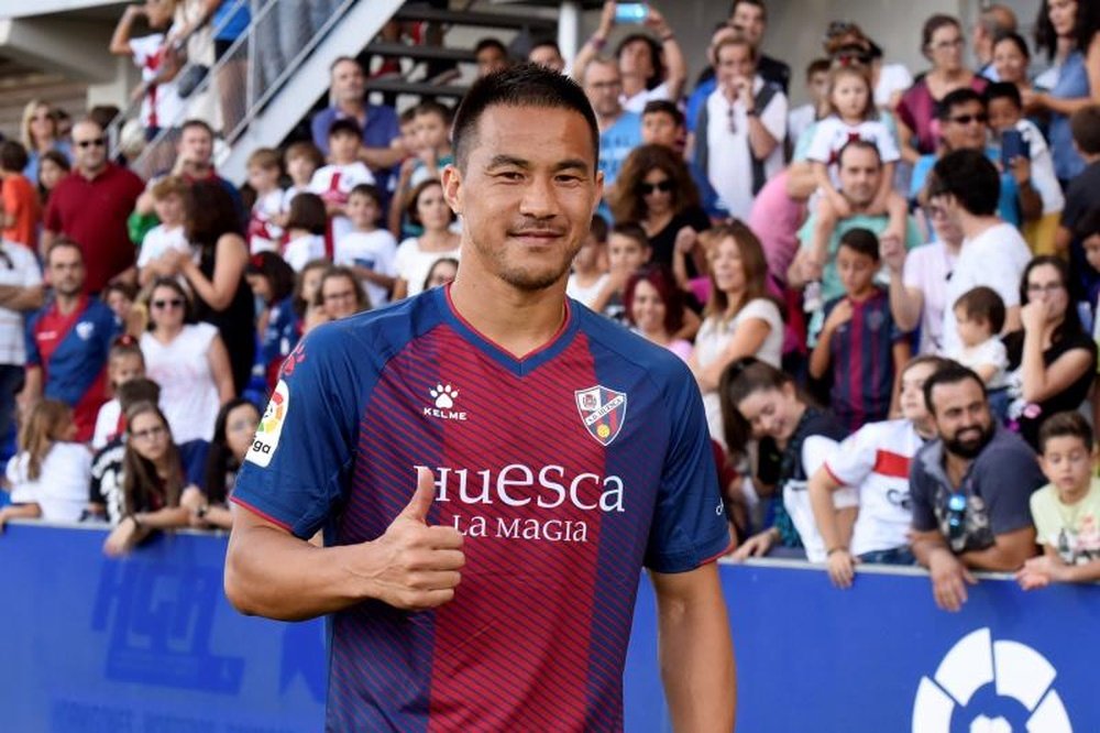 Okazaki fue titular en los cinco partidos de la SD Huesca en la Liga. EFE