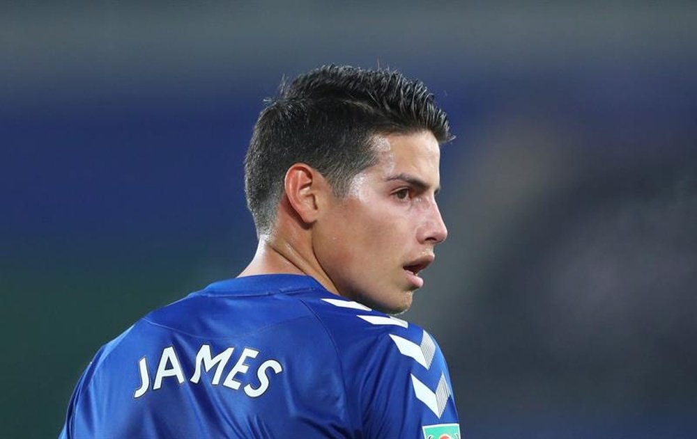 Frenazo de James: será baja ante el Southampton por lesión. EFE
