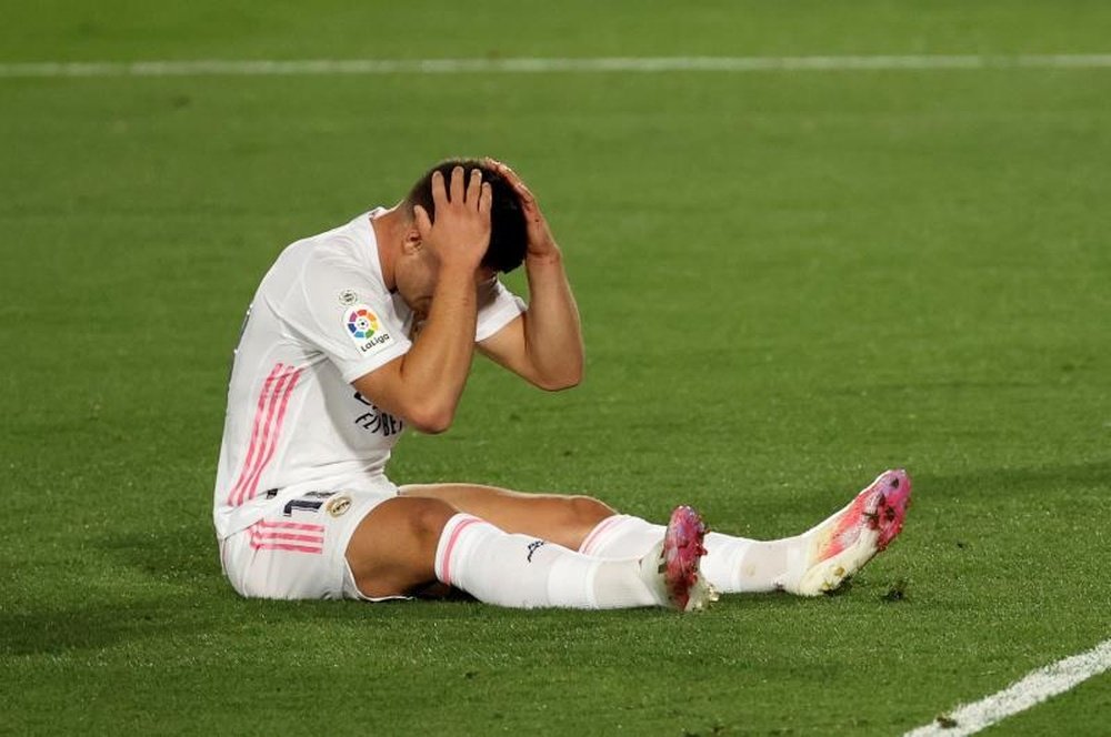 Jovic conta cada vez menos para o Real Madrid. EFE/JuanJo Martín