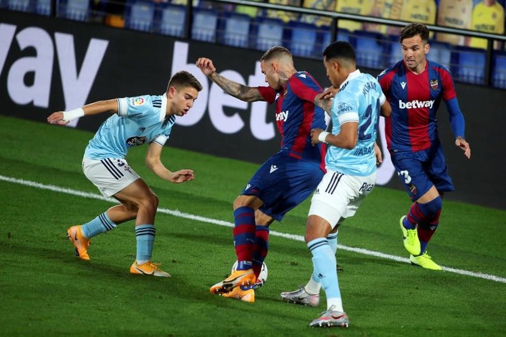 Levante y Celta empataron en el Ciutat de València. EFE/Domenech Castelló