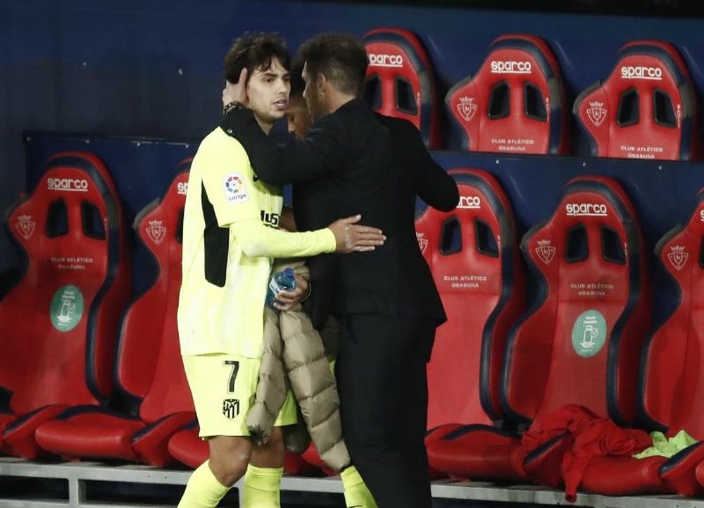 Simeone explicó la gran diferencia entre el Joao Félix del pasado y el del presente. EFE