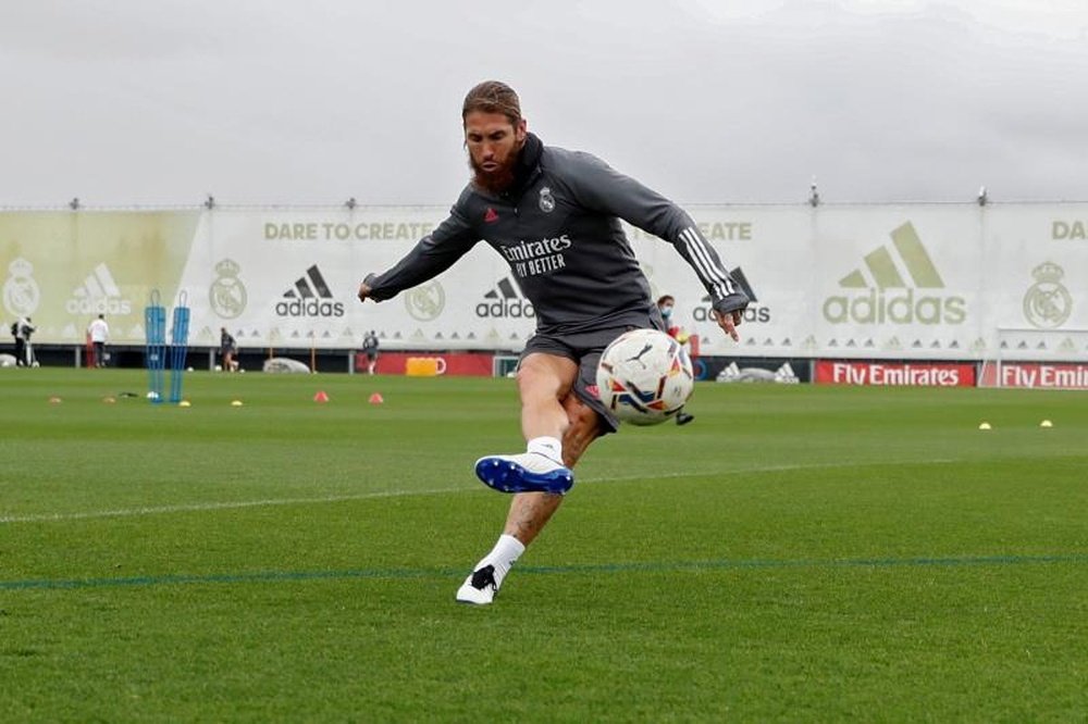 Sergio Ramos se recupera de problema de joelho. EFE/Realmadrid.com