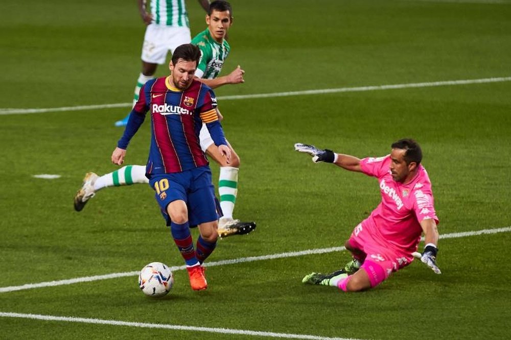 Leo Messi foi decisivo contra o Real Betis. EFE/Alejandro García