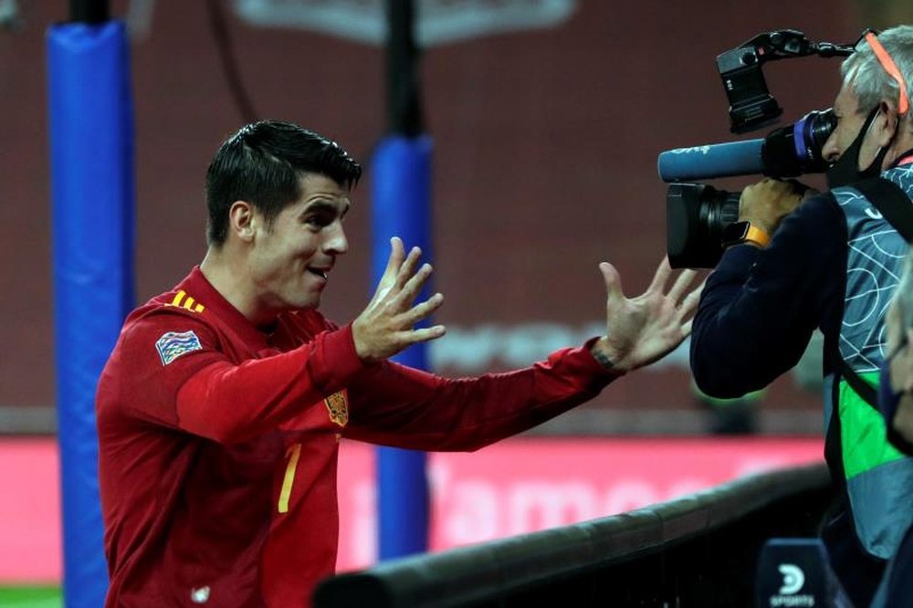 Morata, la gran ilusión de Xavi para el puesto de '9'. EFE