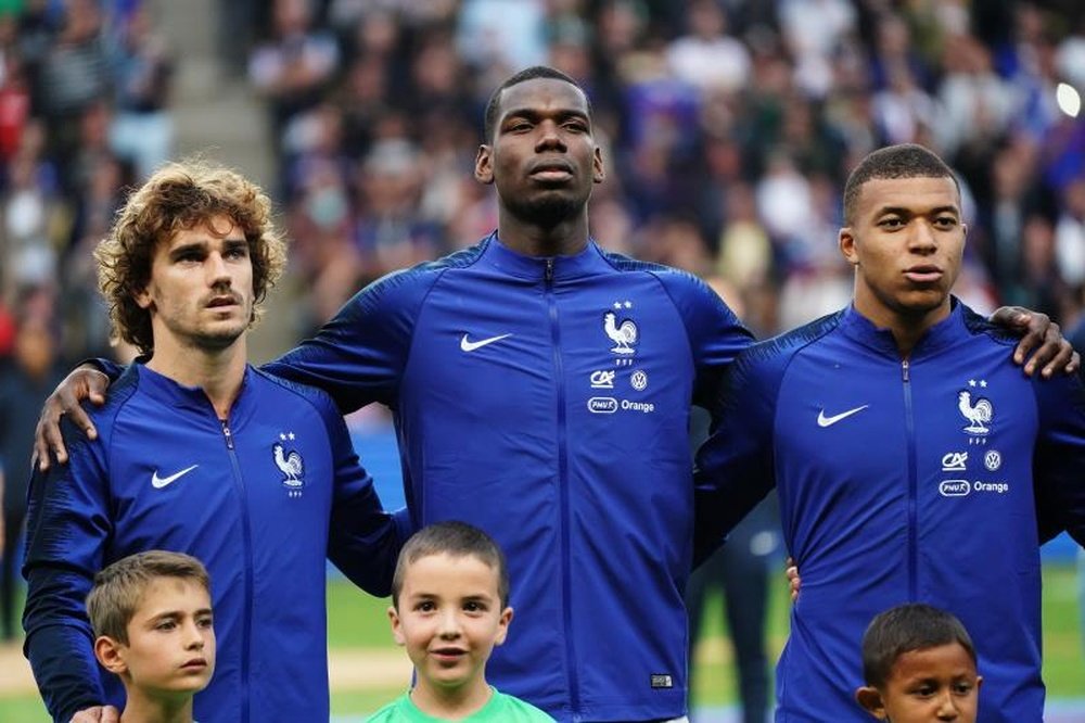 Pogba praised Griezmann and spoke about their relationship. EFE/Archivo