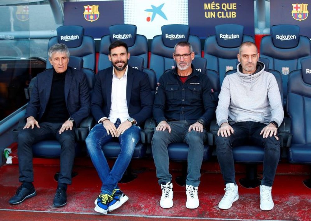 Quique Setién denuncia o Barça por incumprimento de contrato. EFE