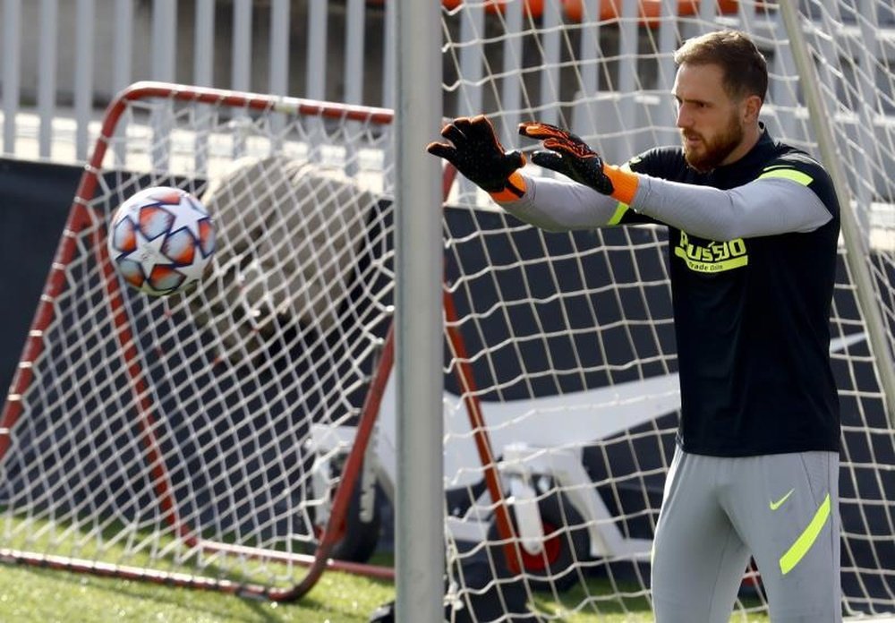 Jan Oblak aspira a todo con el Atleti. EFE/Archivo
