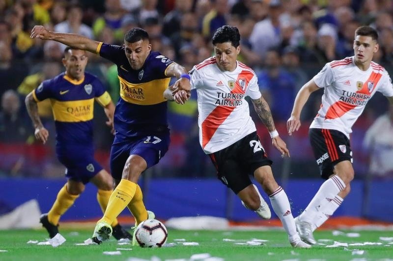 Enzo Pérez analizó la contundente victoria de River frente a Godoy Cruz. EFE