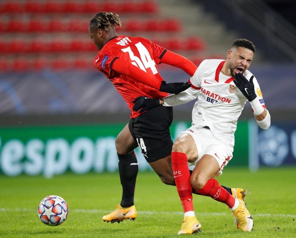La versión 'light' del Sevilla vale ante un Rennes falto de un En-Nesyri. EFE