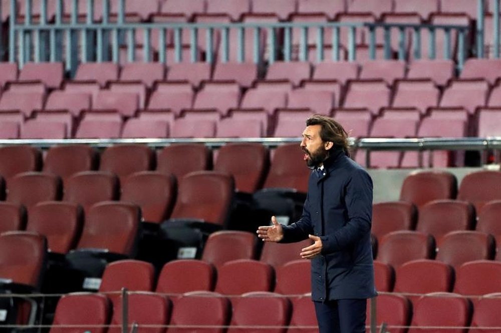 Andrea Pirlo at the game against Barcelona. EFE
