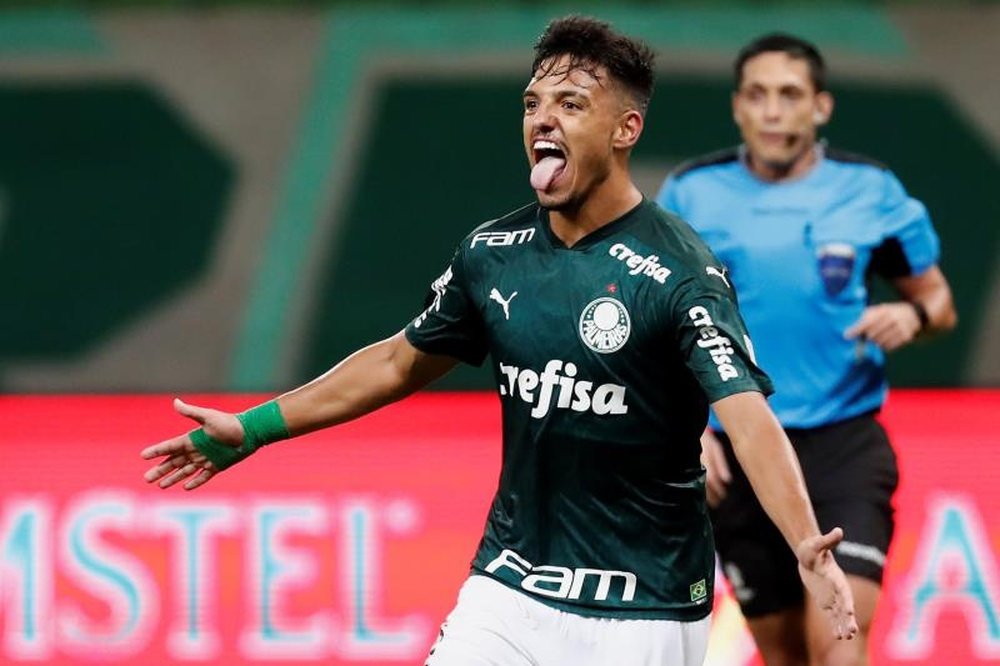Palmeiras goleó 3-0 a Libertad. EFE