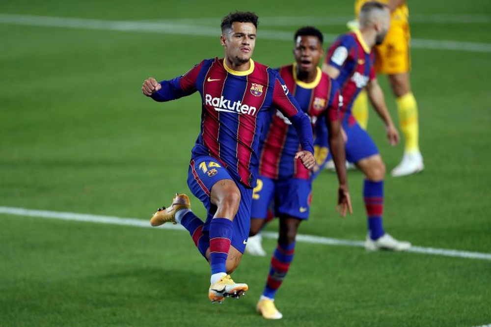 Barça tentou colocar Coutinho no City ou United. EFE/Alberto Estévez