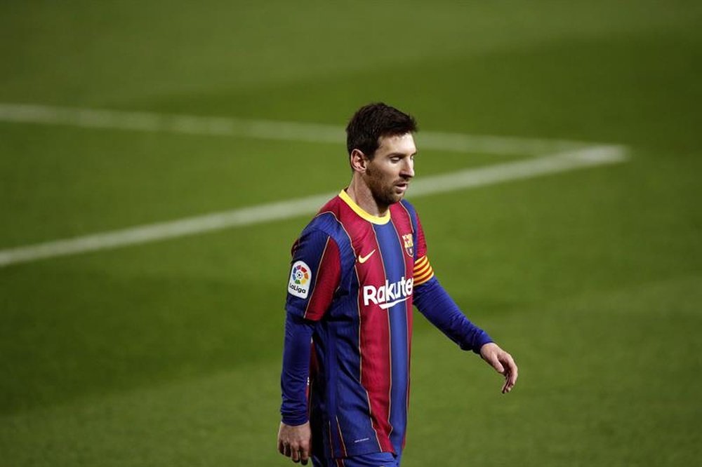 Leo Messi rentre en Espagne. EFE
